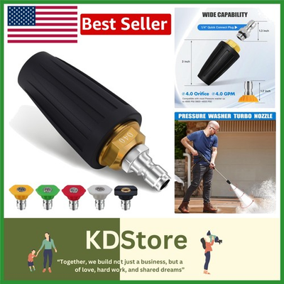 #ad Turbo Precision Pressure Washer Nozzle Kit $15.99