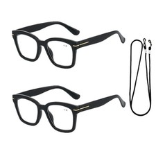 2 pack Anti Blue Light Square Frame Reading Glasses 1.0 1.5 2.0 2.5 3.0 3.5 4.0