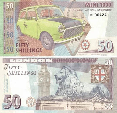 England 50 Shillings 2025 Fantasy Mini Cars Mini Cooper UNC Gabris Matej M 00424 - Image 1 of 4