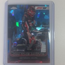 Topps Chrome Sapphire On The Move Esteban Ocon MoneyGram Haas F1 #190 2025