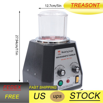 Magnetic Tumbler Jewelry Polishing Machine 100 mm Jewelry Finisher 4-Speed USA