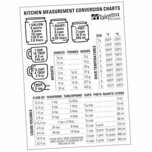 Teaspoon To Grams Chart