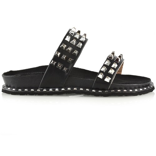 Sandalias planas bajas para mujer con tiras de verano con tachuelas y puntera abierta deslizantes 3-8 - Imagen 3 de 13