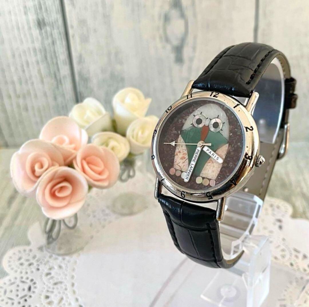 ま*こ様 Pierre Lannier うさぎ時計 Pierre Lannier Owl Watch Used From Japan Check description | eBay