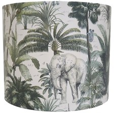 Jungle Animals Lampshade Light Shade Tropical Safari Elephant Giraffe Leopard  