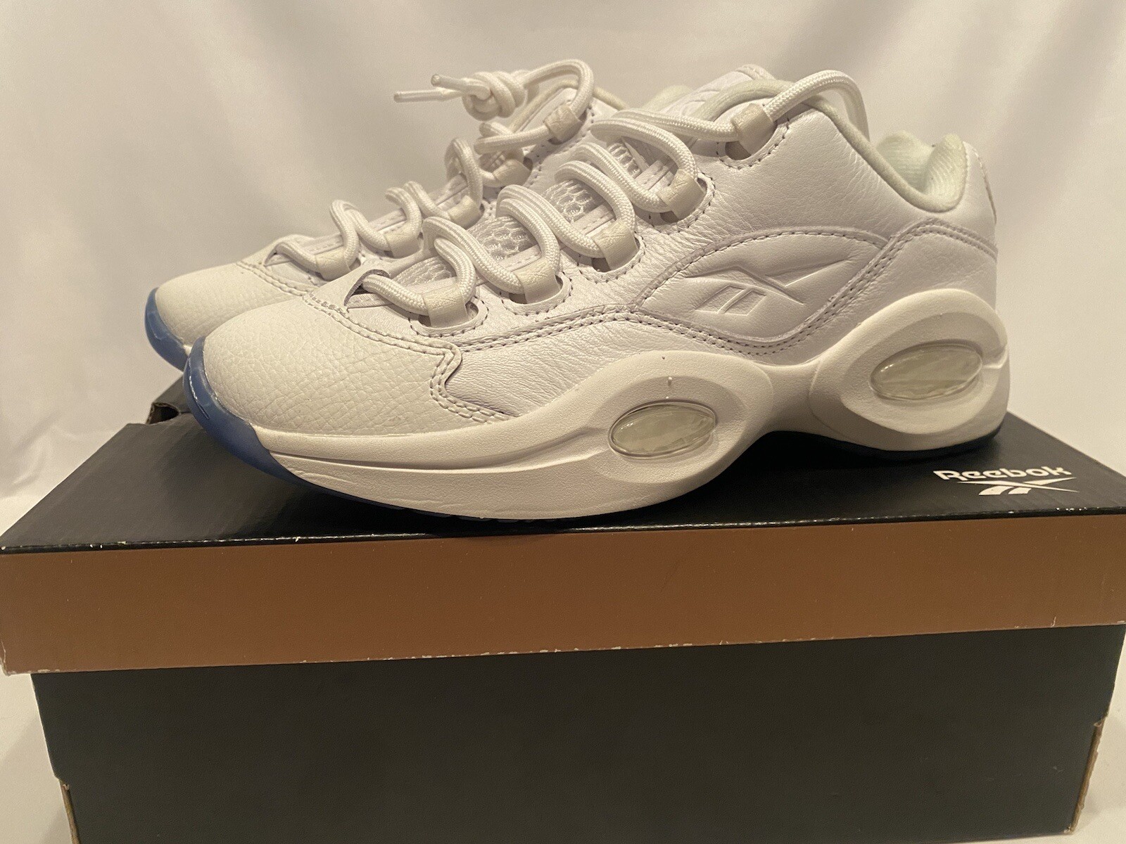 SAOLA Taglia 6 Suola Reebok Question Low bianca blu chiaro 2021 OG TUTTE