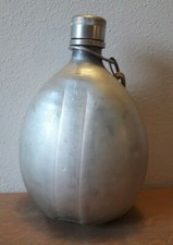 Antica Fiasca Borraccia Alluminio 50 Esercito Montagna Vintage