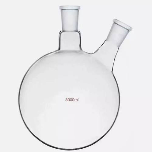 3000ml 24/29 2-neck Round Bottom Glass Flask 3L Lab Reaction Bottle Double Necks