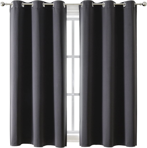 Grommet Blackout Curtains for Bedroom and Living Room 2 Panels Set Thermal Insul