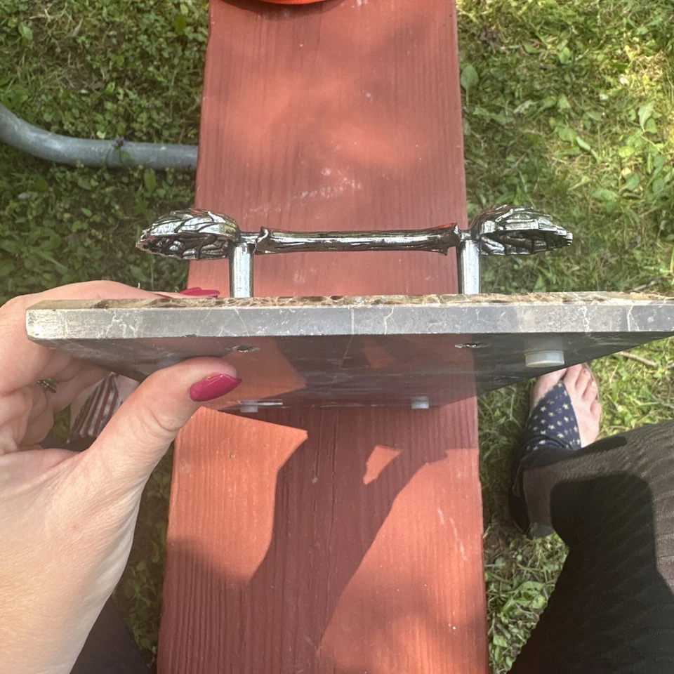 Mud Pie Marble Charcuterie Cheese Board, Artichoke Design - Image 4 of 4