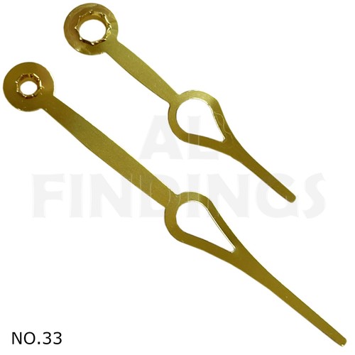 New Press Fit 2x Quartz Metal Clock Hands For Movements Hand Holes 3.1mm & 5.0mm - Picture 17 of 85