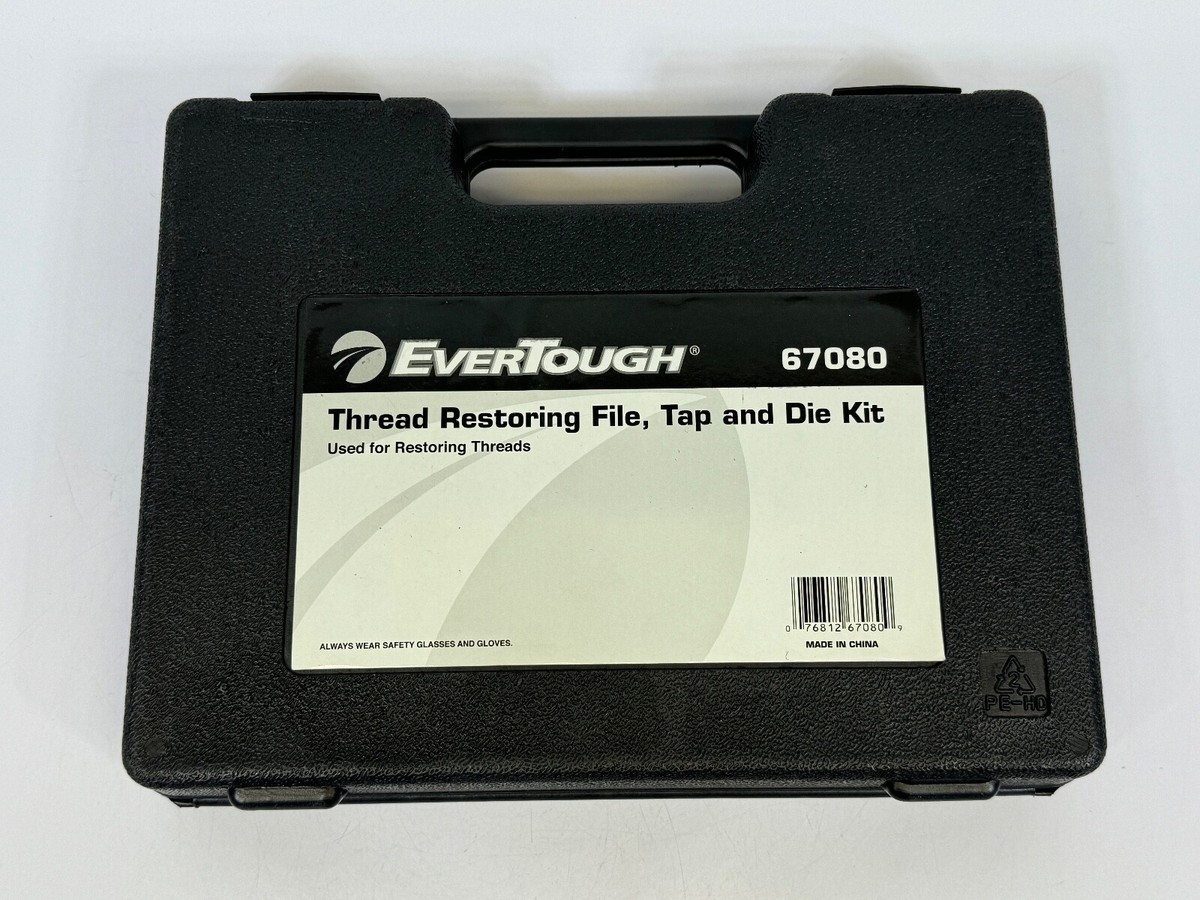 EverTough 67080 Thread Restoring File Tap and Die Kit / For