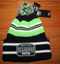 NWT '47 Brand SEATTLE SEAHAWKS Cuff Knit Winter Hat Cap HONE PATCH Toboggan 6C