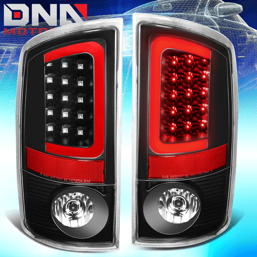 BLACK HOUSING HEADLIGHT AMBER CORNER+3D LED TAIL BRAKE LIGHT FIT 02-05 DODGE RAM - Picture 2 of 8