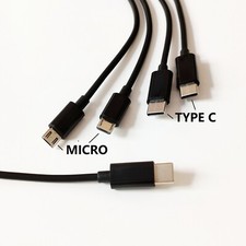 50cm 4 in 1 USB-C to 2 type C and 2 Micro charger cable power 4 devices at once