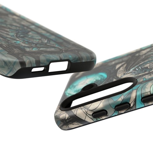 Teal Dragon Stained Glass Phone Case for iPhone, Samsung Galaxy, Pixel - 第 117/175 張圖片