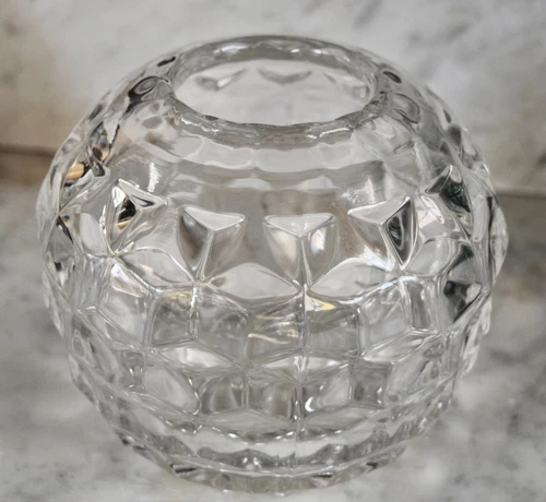 Vintage Fostoria American Clear Rose Bowl Vase #8758