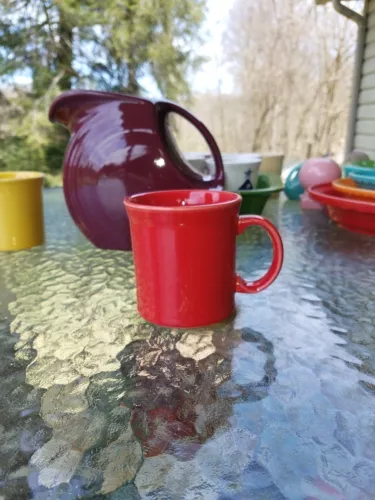 MUG CUP scarlet red NEW FIEASTAWARE FIESTA WARE 12 OZ. JAVA 