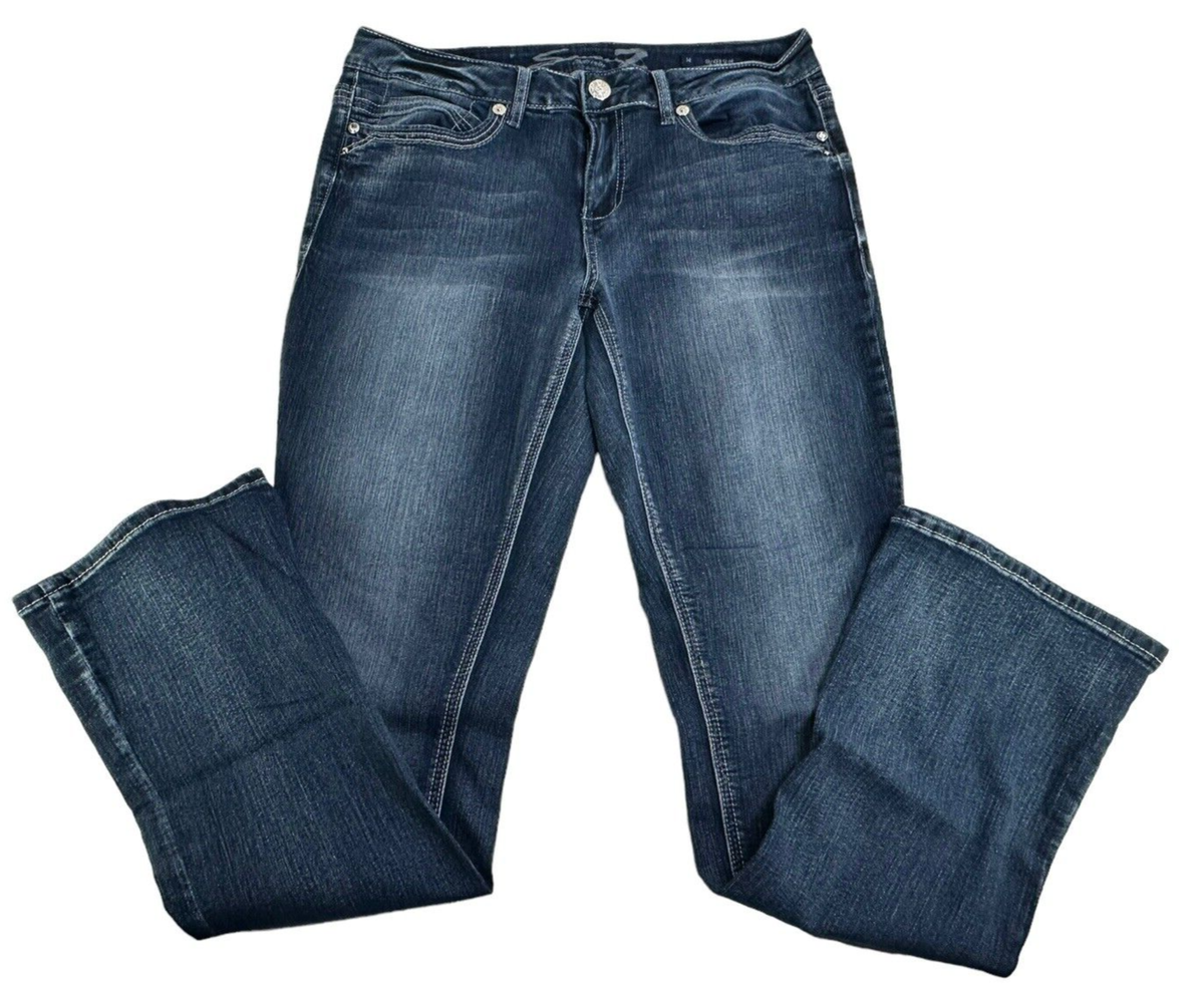 Seven7 Jeans Rocker Slim Women's Size 14 Embroidered Jeweled Back