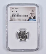 MS67 FT 1996-W Roosevelt Dime NGC Special Lbl