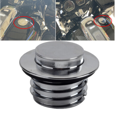 Chrome Flush Mount Pop Up Fuel Vented Fuel Tank Gas Cap Fit Harley Road Glide