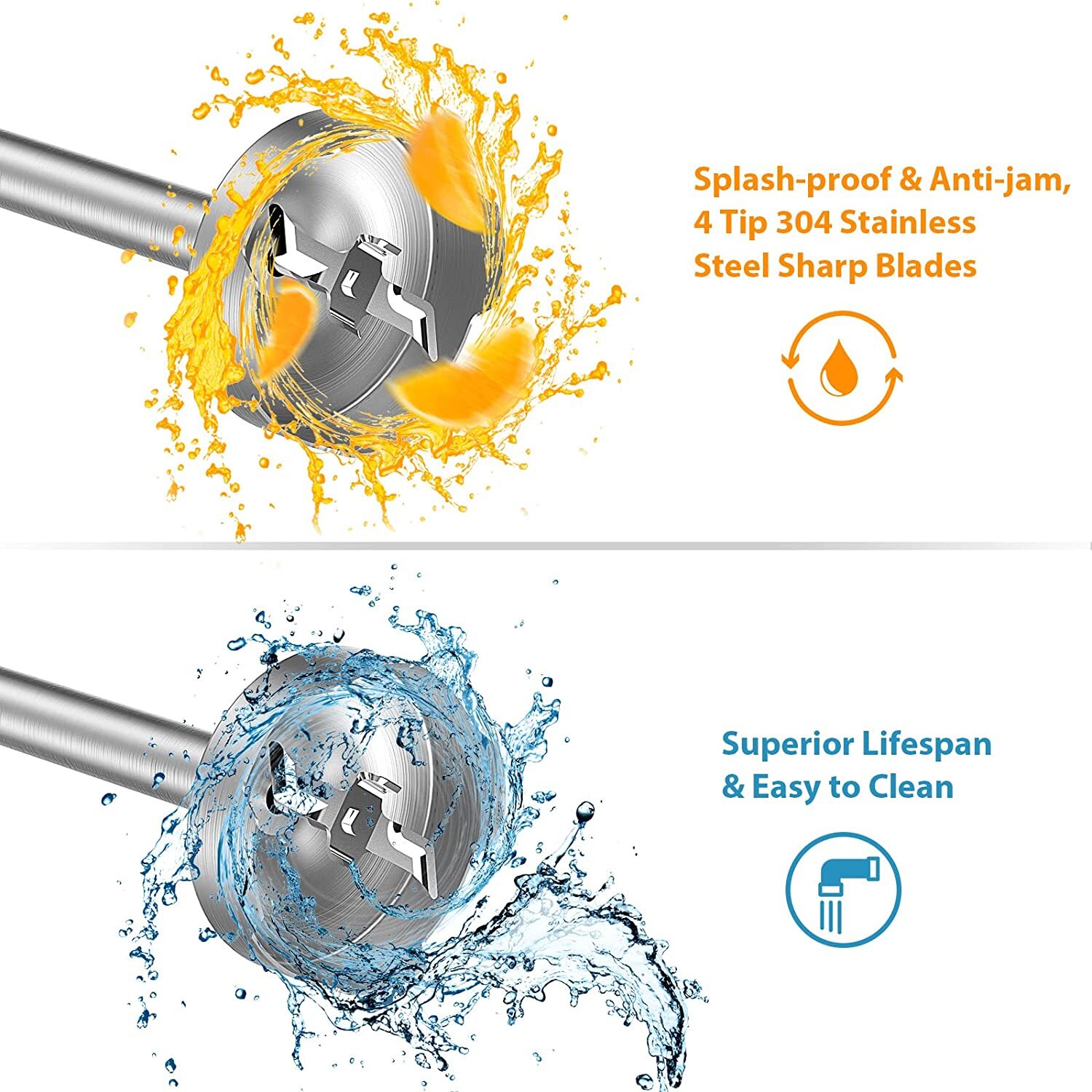 Hand Blender Immersion Stick Electric Chopper Emulsion Hand Held Mixer