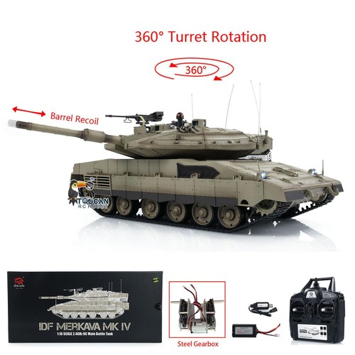 Heng Long 1/16 Metall Fahrgetriebe RC Tank 3958 IDF Merkava MK IV Panzer Modell - Bild 5 von 24