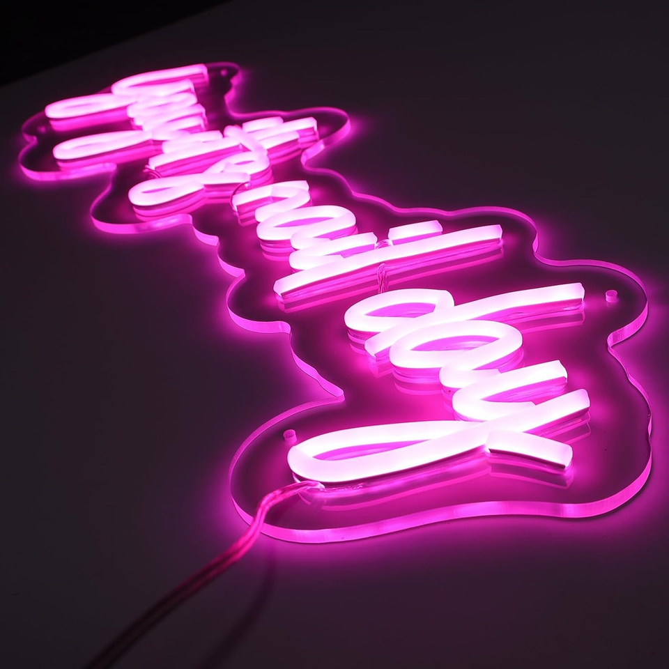 30" Yay Its Nail Day Neon Sign, Large Nails LED Sign, Timer Dimmer Nail