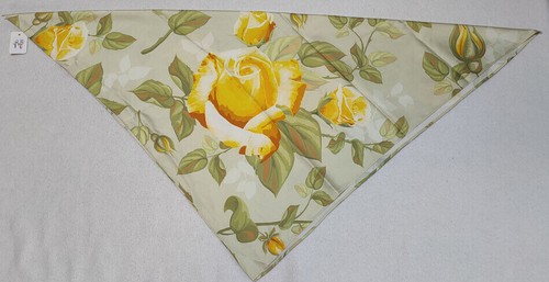 Luxury Head Square Silk Scarf,Yellow Rose Flowers Patterned,70cmx70cm - Picture 8 of 11
