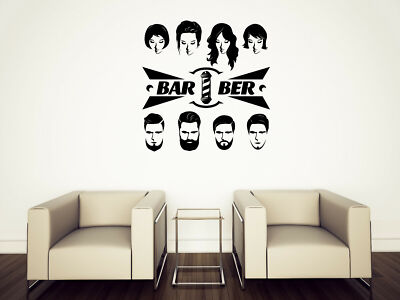 Large Hair Salon Wall Decal - 45x56 Inch Vinyl Sticker For Barbershop & Stylist Decor