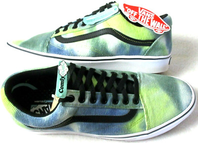 Vans Women's Comfycush Old Skool Blotched Tie Dye Corduroy Skate Shoes Size 7.5