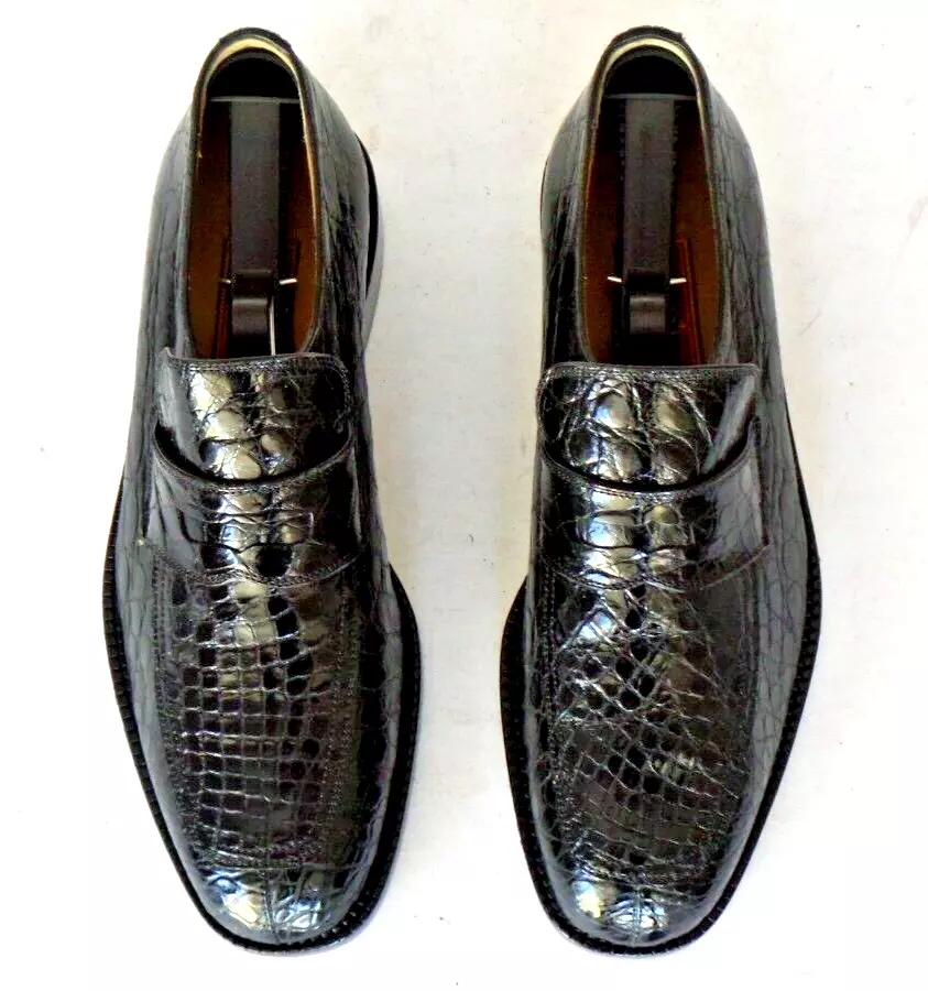 RARE 1 600 COLE HAAN Genuine Crocodile Alligator Loafers