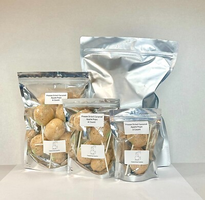 Freeze Dried Candy Caramel Apple Pops Lollipop Suckers *Pick Pop Amount* Fresh