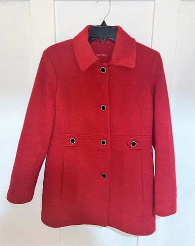 Wool Coat size 4 Red Wool Jacket | eBay