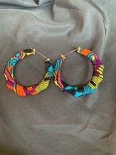 african print wrap earring