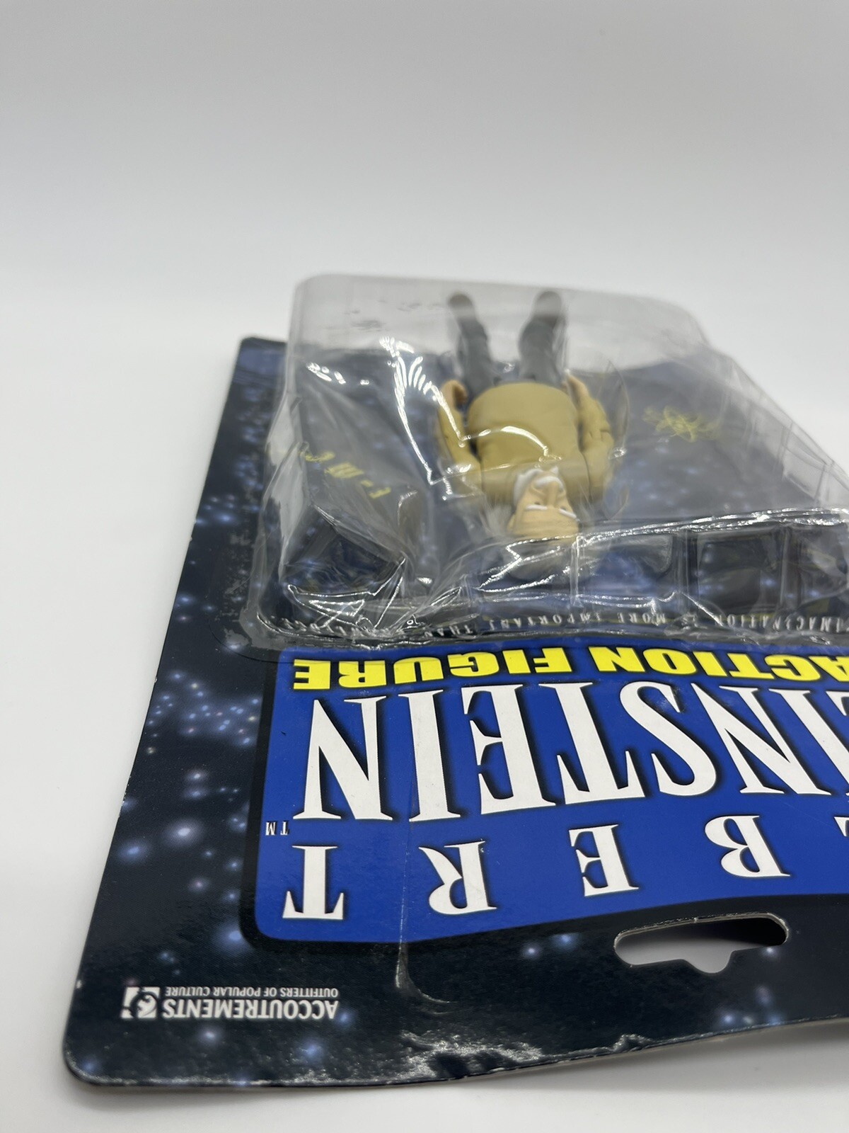 Albert Einstein With Hair Action Figure 2003 Accoutrements New On Card As Is
