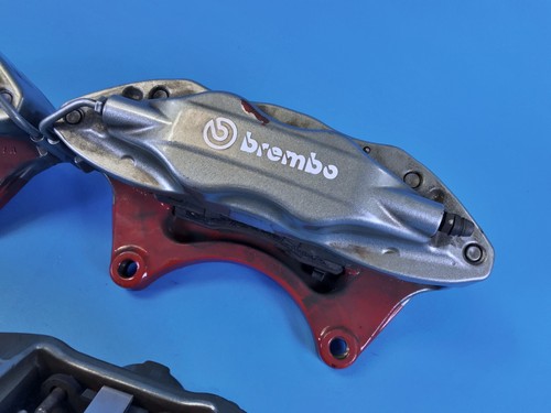 08-15 MITSUBISHI LANCER EVOLUTION EVO X BREMBO FRONT BRAKE CALIPERS SET 48K MI - Picture 3 of 23