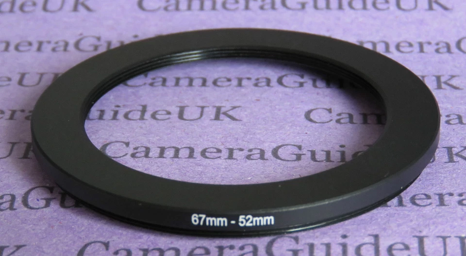 67mm to 52mm Male-Female Stepping Step Down Filter Ring Adapter 67mm-52mm  - Image 3 of 3