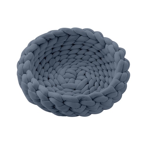 Knitted Cat Bed Warm Woven Pet Dog Cat Nest Pet Basket Bed Washable Soft Cotton - Picture 23 of 37