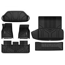 Lasfit Floor Mats for Tesla Model S 2021-2024 Full Set 6 PCS All Weather Liners