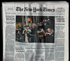 New York Times, Fri Nov 26 2021, Taliban, Arbery Case, Texas Abortion 122721WEEM