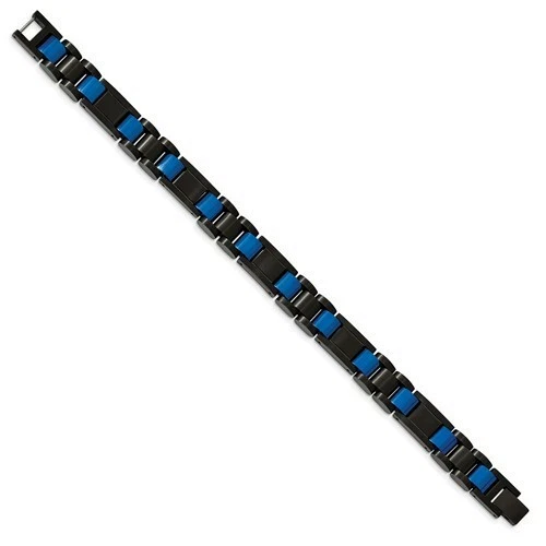 *BRAND NEW* Chisel Stainless Steel Black & Blue IP-plated Bracelet SRB1954-8.75 - Image 2 of 4