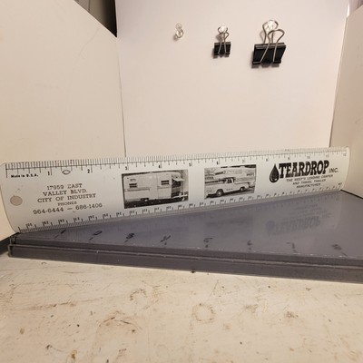 VTG METAL STEEL Ruler Advertising TEARDROP CAMPERS AND TRAVEL TRAILERS ...