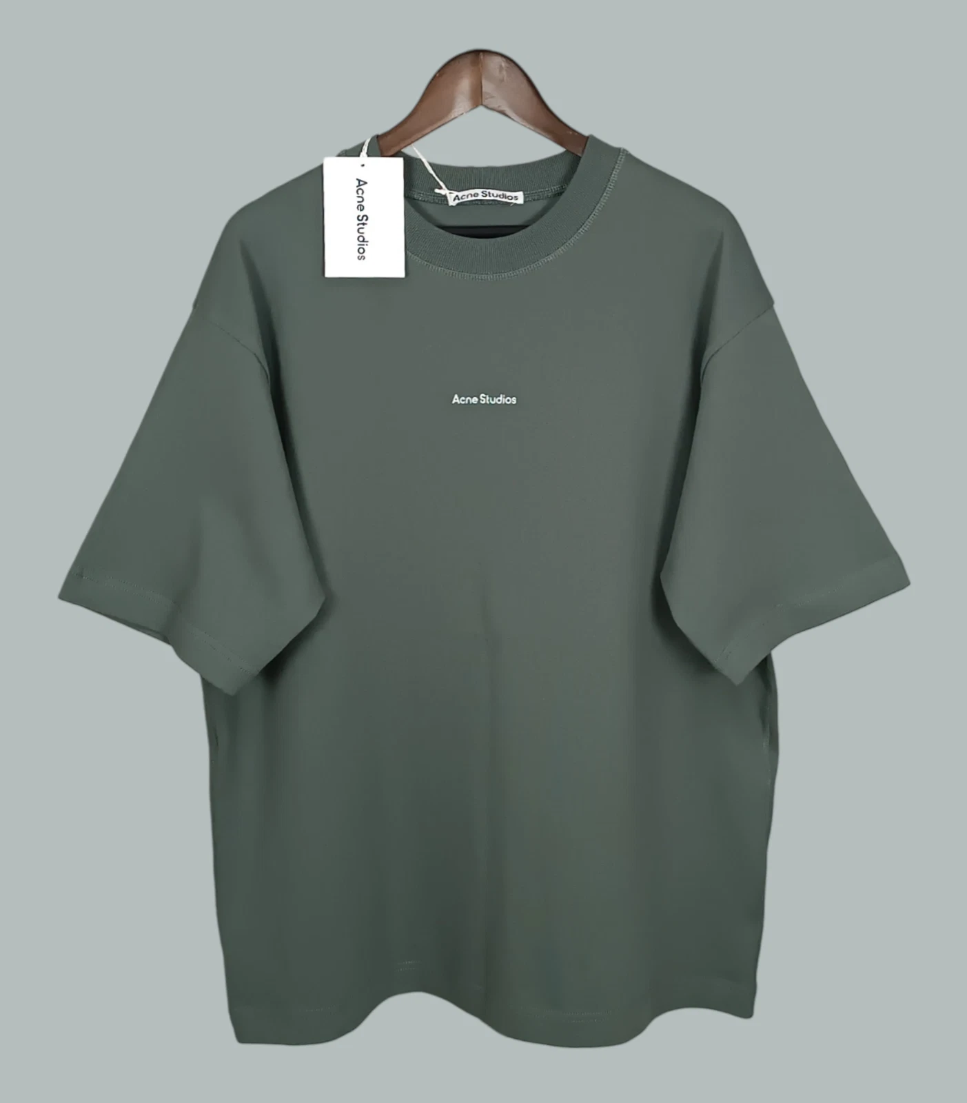 T shirt con logo Acne Studios taglia M verde cedro