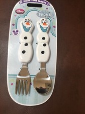 Disney Frozen Olaf Flatware Meal Time Magic Spoon  Fork Utensils New