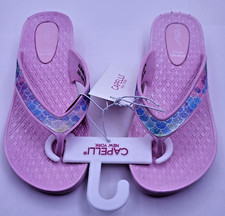 Capelli New York Girls Flip Flop Thong Sandals Slides Mermaid Pink - Size 1/2