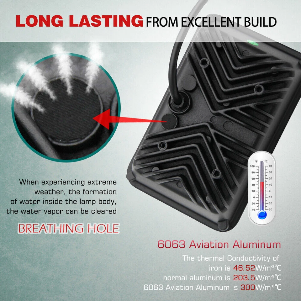 Faros LED 4x6" negros 4 piezas para Mercury Grand Marquis & Town Car & Continental Foto 4 de 4