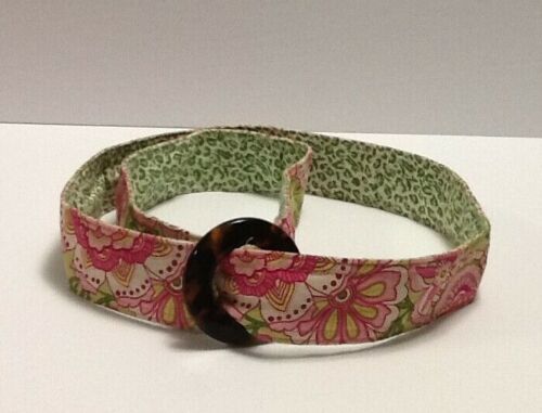 Brown Web Canvas Belt Womens M Striped Elastic Italian Reversible FRANCK MICHEL Franck Michel Men main image 3
