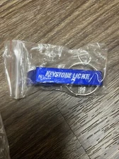 New Metal Blue Keystone Light Beer Key Chain Bottle Opener 
