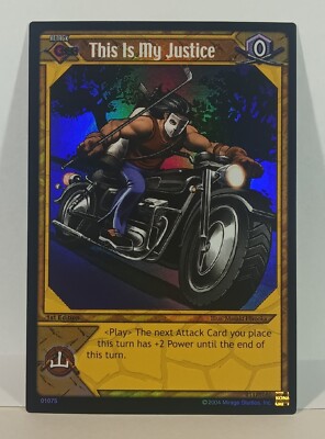 TMNT Mutant Ninja Turtles Unleashed Card #75 This Is My Justice Foil Casey Jones